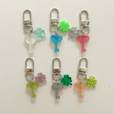 Lucky Key Keyring Four-Leaf Clover Mini Keyholder