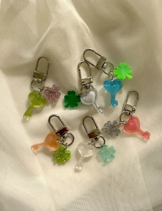 Lucky Key Keyring Four-Leaf Clover Mini Keyholder