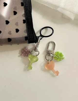 Lucky Key Keyring Four-Leaf Clover Mini Keyholder