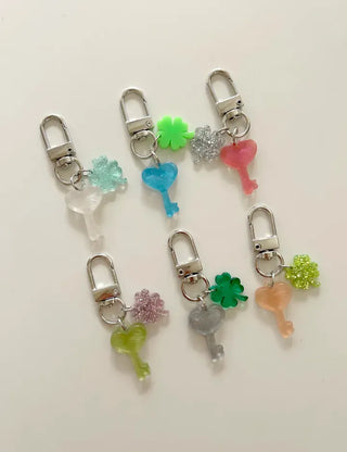 Lucky Key Keyring Four-Leaf Clover Mini Keyholder