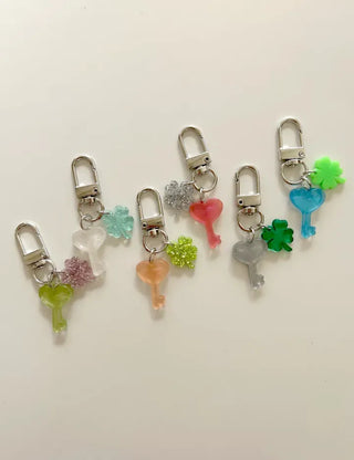 Lucky Key Keyring Four-Leaf Clover Mini Keyholder