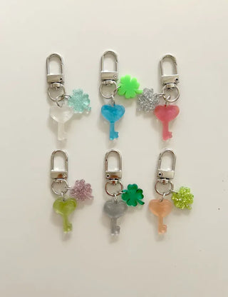 Lucky Key Keyring Four-Leaf Clover Mini Keyholder