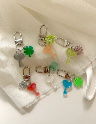 Lucky Key Keyring Four-Leaf Clover Mini Keyholder