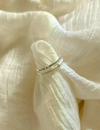Silver 925 Starlight Silver Ring Color Layered Ring