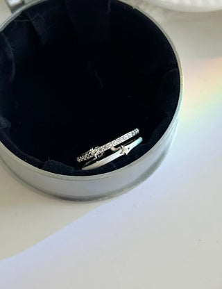 Silver 925 Starlight Silver Ring Color Layered Ring