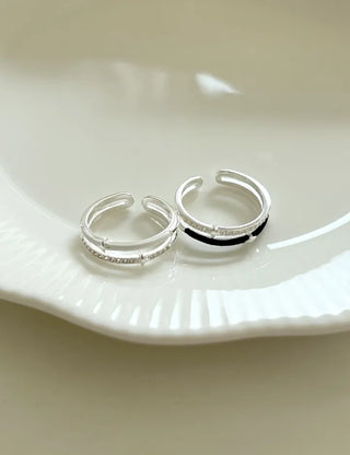 Silver 925 Starlight Silver Ring Color Layered Ring