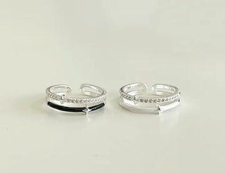 Silver 925 Starlight Silver Ring Color Layered Ring