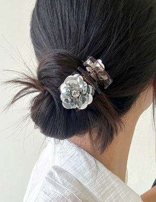 Sequin flower bun hair clip updo hair clip