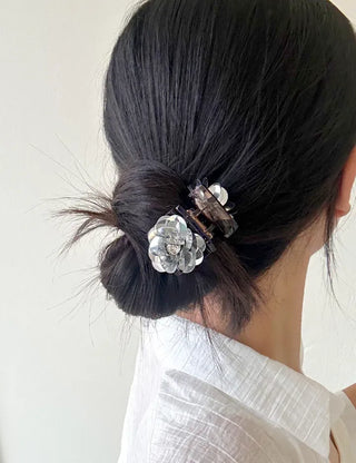 Sequin flower bun hair clip updo hair clip