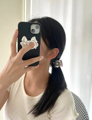 Sequin flower bun hair clip updo hair clip