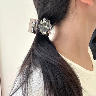 Sequin flower bun hair clip updo hair clip