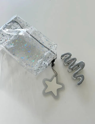 Glitter mirror keyring bag decoration hand mirror bag charm