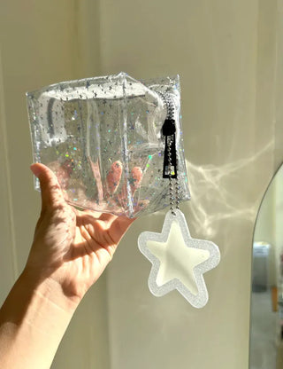 Glitter mirror keyring bag decoration hand mirror bag charm