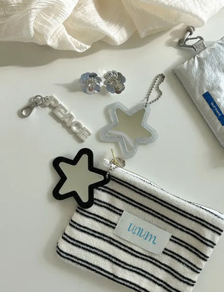 Glitter mirror keyring bag decoration hand mirror bag charm