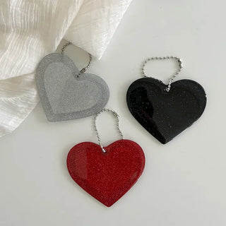 Glitter mirror keyring bag decoration hand mirror bag charm