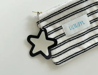 Glitter mirror keyring bag decoration hand mirror bag charm