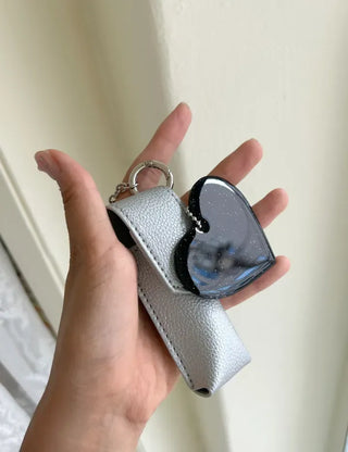 Glitter mirror keyring bag decoration hand mirror bag charm