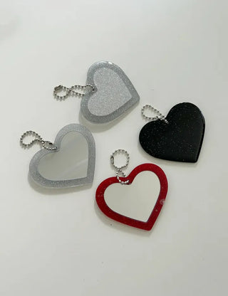 Glitter mirror keyring bag decoration hand mirror bag charm