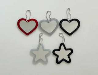 Glitter mirror keyring bag decoration hand mirror bag charm