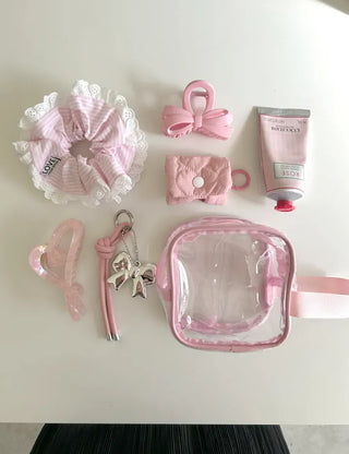 Leather strap ribbon keyring bag charm car keyring key holder
