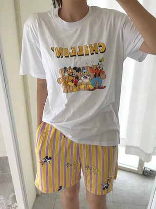 Disney pajamas shorts couple pajamas loungewear