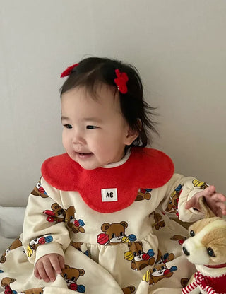 1+1 Set Petit Yarn Ribbon Mini Side Hair Clip