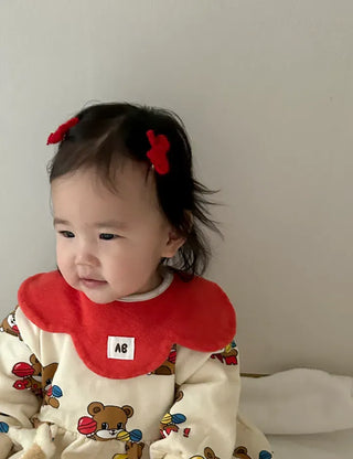 1+1 Set Petit Yarn Ribbon Mini Side Hair Clip