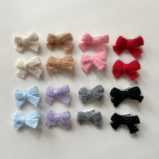 1+1 Set Petit Yarn Ribbon Mini Side Hair Clip