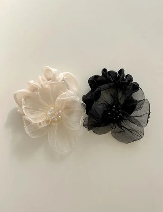 See-through flower hair tie scrunchie elastic hair tie