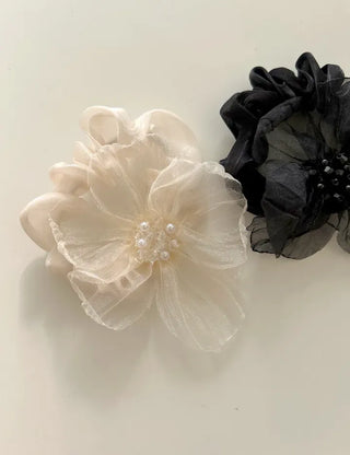 See-through flower hair tie scrunchie elastic hair tie