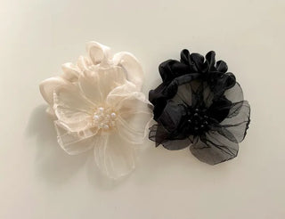 See-through flower hair tie scrunchie elastic hair tie