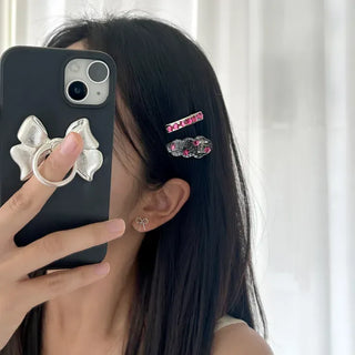 Set of 2 Star Mini Hairpin Summer Transparent Mini Claw Clip