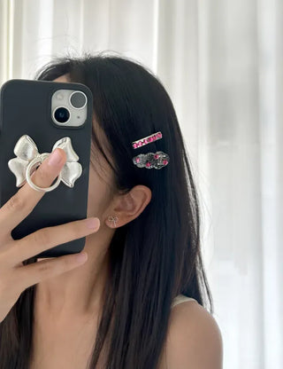Set of 2 Star Mini Hairpin Summer Transparent Mini Claw Clip