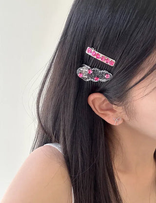 Set of 2 Star Mini Hairpin Summer Transparent Mini Claw Clip