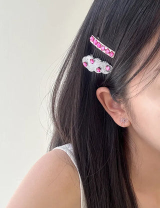Set of 2 Star Mini Hairpin Summer Transparent Mini Claw Clip