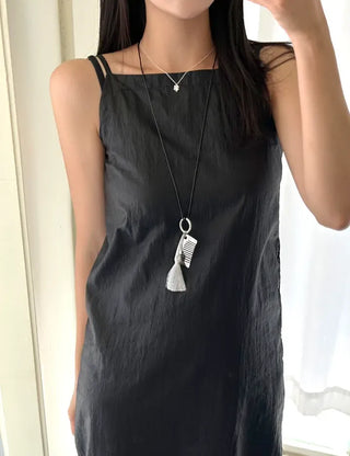 Tassel Mini Comb Bag Keyring Necklace Strap Set