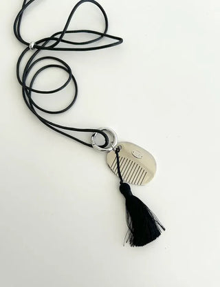Tassel Mini Comb Bag Keyring Necklace Strap Set