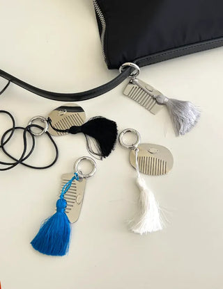 Tassel Mini Comb Bag Keyring Necklace Strap Set