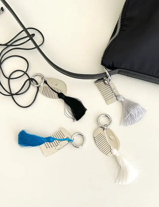 Tassel Mini Comb Bag Keyring Necklace Strap Set