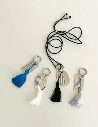 Tassel Mini Comb Bag Keyring Necklace Strap Set