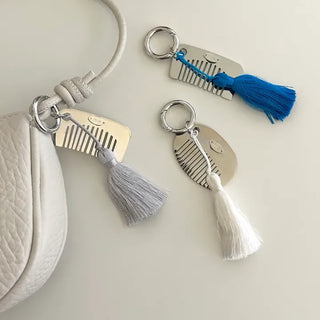 Tassel Mini Comb Bag Keyring Necklace Strap Set