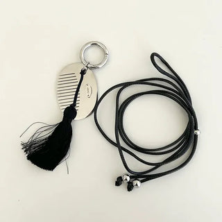 Tassel Mini Comb Bag Keyring Necklace Strap Set
