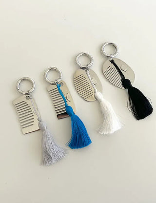 Tassel Mini Comb Bag Keyring Necklace Strap Set