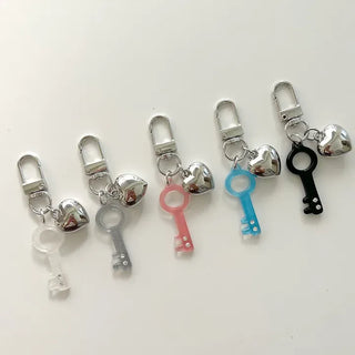 Cubic Key Keyring Heart Mini Acrylic Keyholder Gift