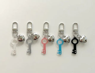 Cubic Key Keyring Heart Mini Acrylic Keyholder Gift