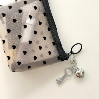 Cubic Key Keyring Heart Mini Acrylic Keyholder Gift