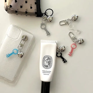 Cubic Key Keyring Heart Mini Acrylic Keyholder Gift