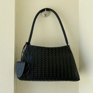 Woven Bag Pouch Glasses Holder Set Women's Shoulder Bag