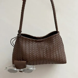 Woven Bag Pouch Glasses Holder Set Women's Shoulder Bag