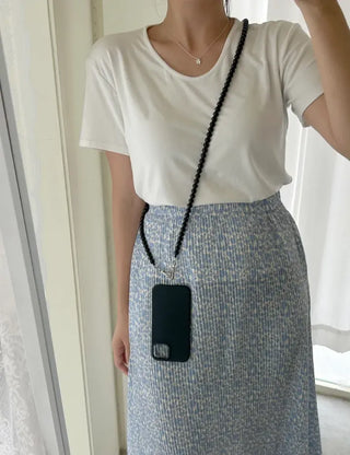 Bead phone strap cellphone cord necklace cross strap